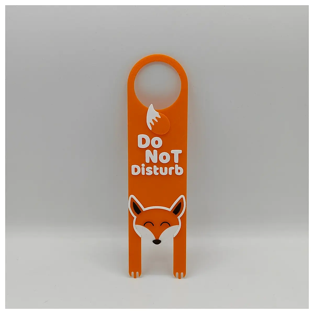cute fox do not disturb sign hanging door hook bedroom bathroom privacy indicator plastic decor