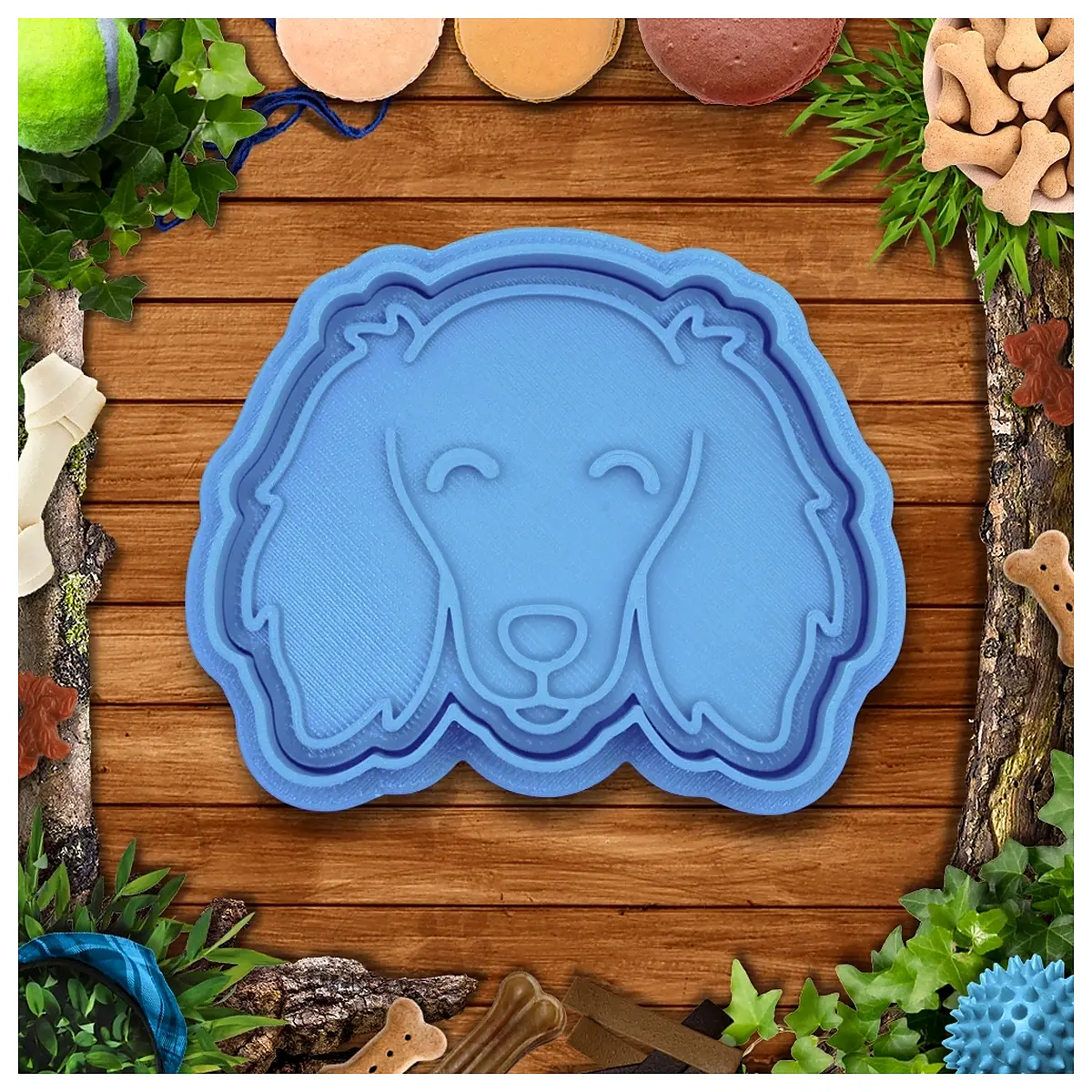 dachshund dog head cookie cutter stamp baking tool for pet lovers