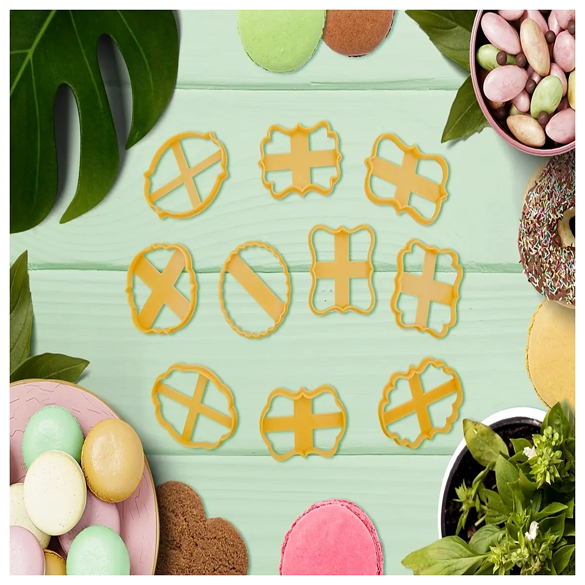 simple frame cookie cutter stamp minimalist border biscuit for baking clean edge pastry cutters