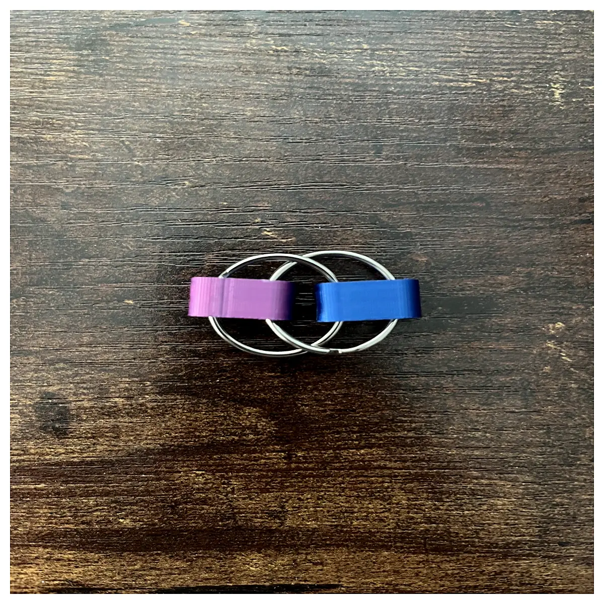 fidget keychain connector split ring fob anti stress toy for keys anxiety relief metal clip