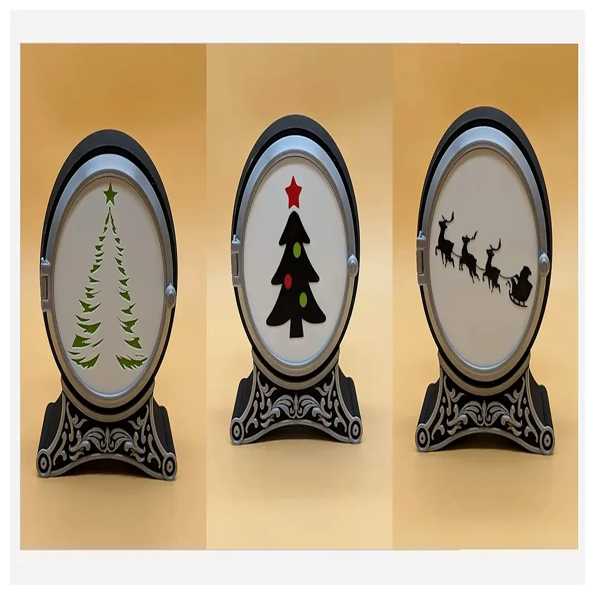 halloween tea christmas scene collectible holiday decor