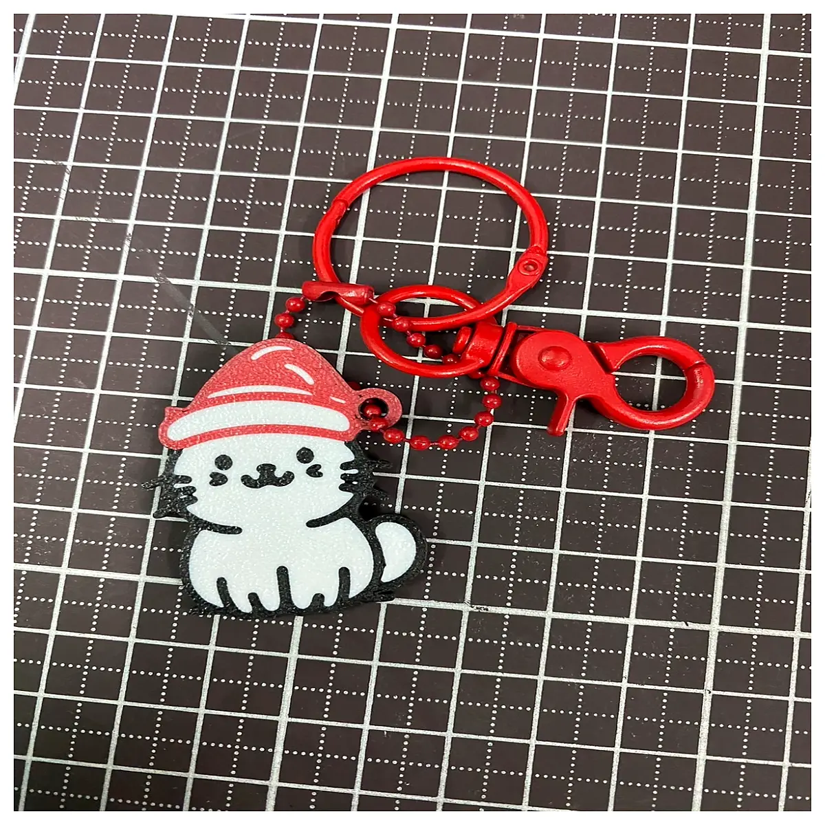 christmas cat keychain cute pendant for bag
