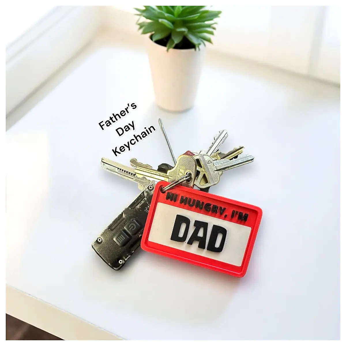 funny dad joke keychain novelty father humorous metal pendant gag men funny quote keyring