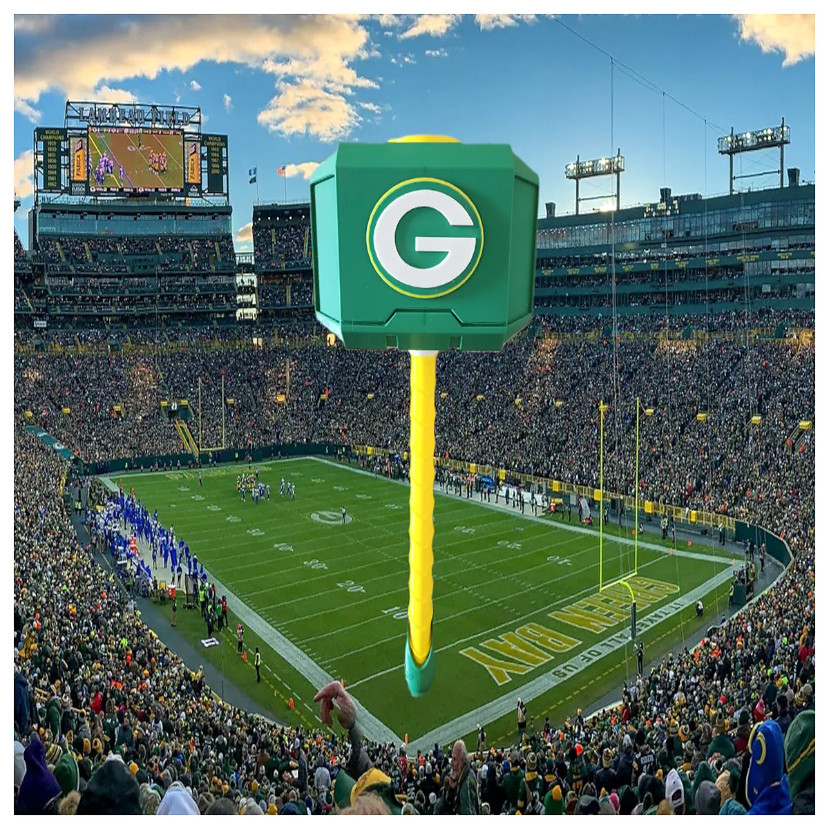 green bay packers thor s hammer mjolnir merchandise gear