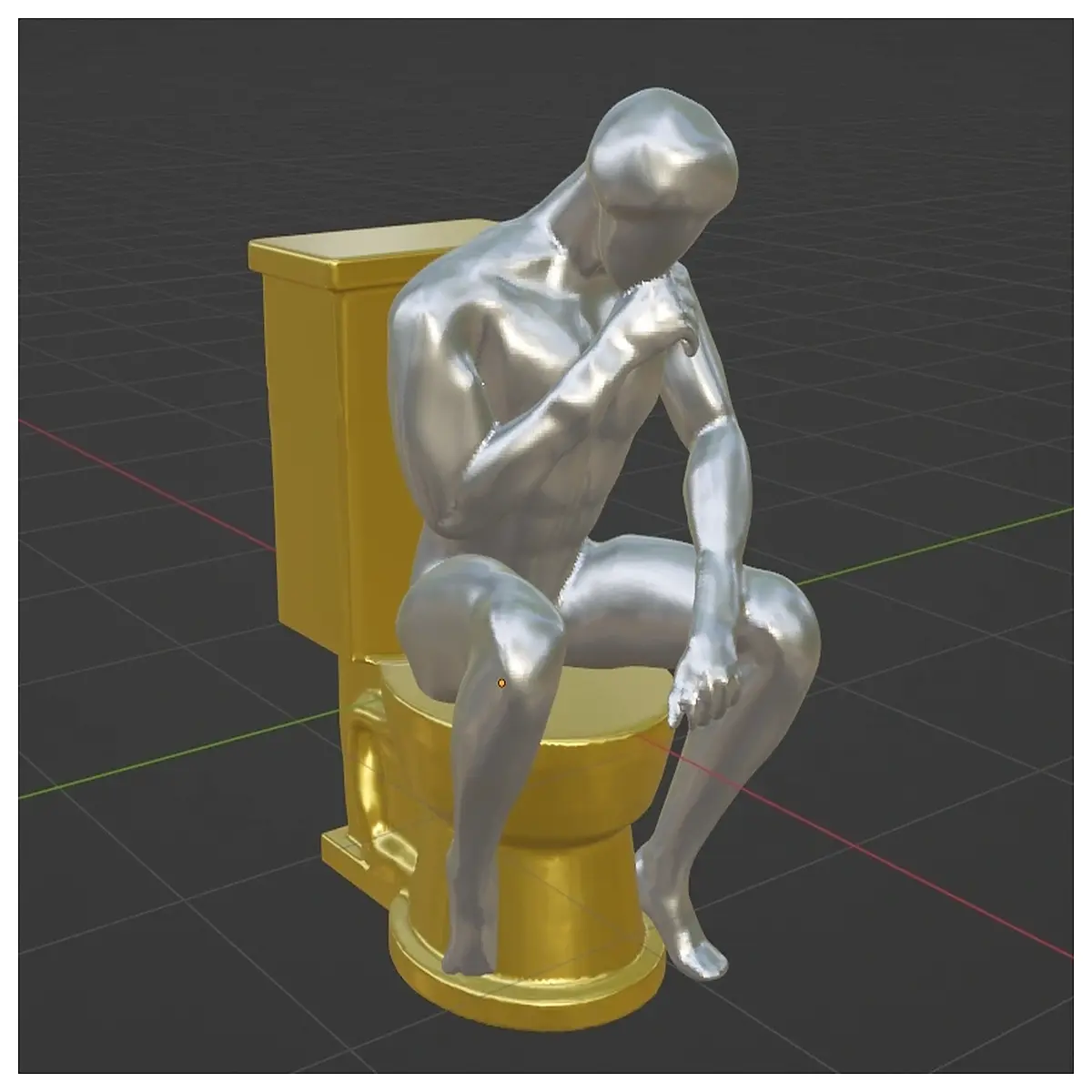 funny toilet sculpture decor humorous bathroom art statue quirky potty humor men toilet seat cover decoration