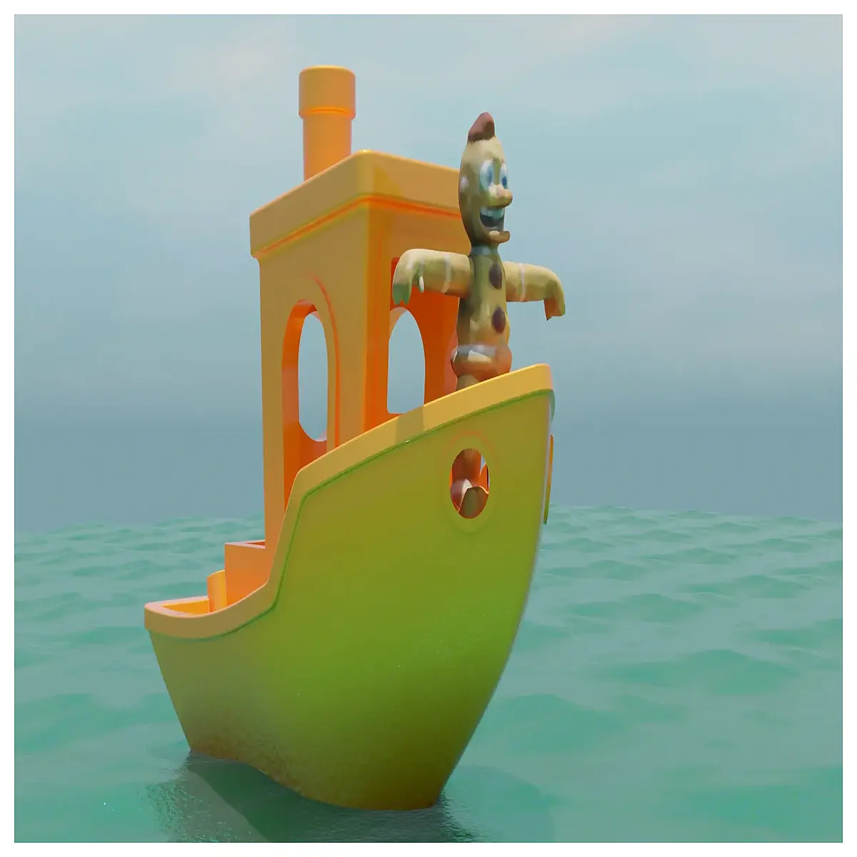 zombie gingerbread man benchy diy assembly toy horror halloween decoration resin craft