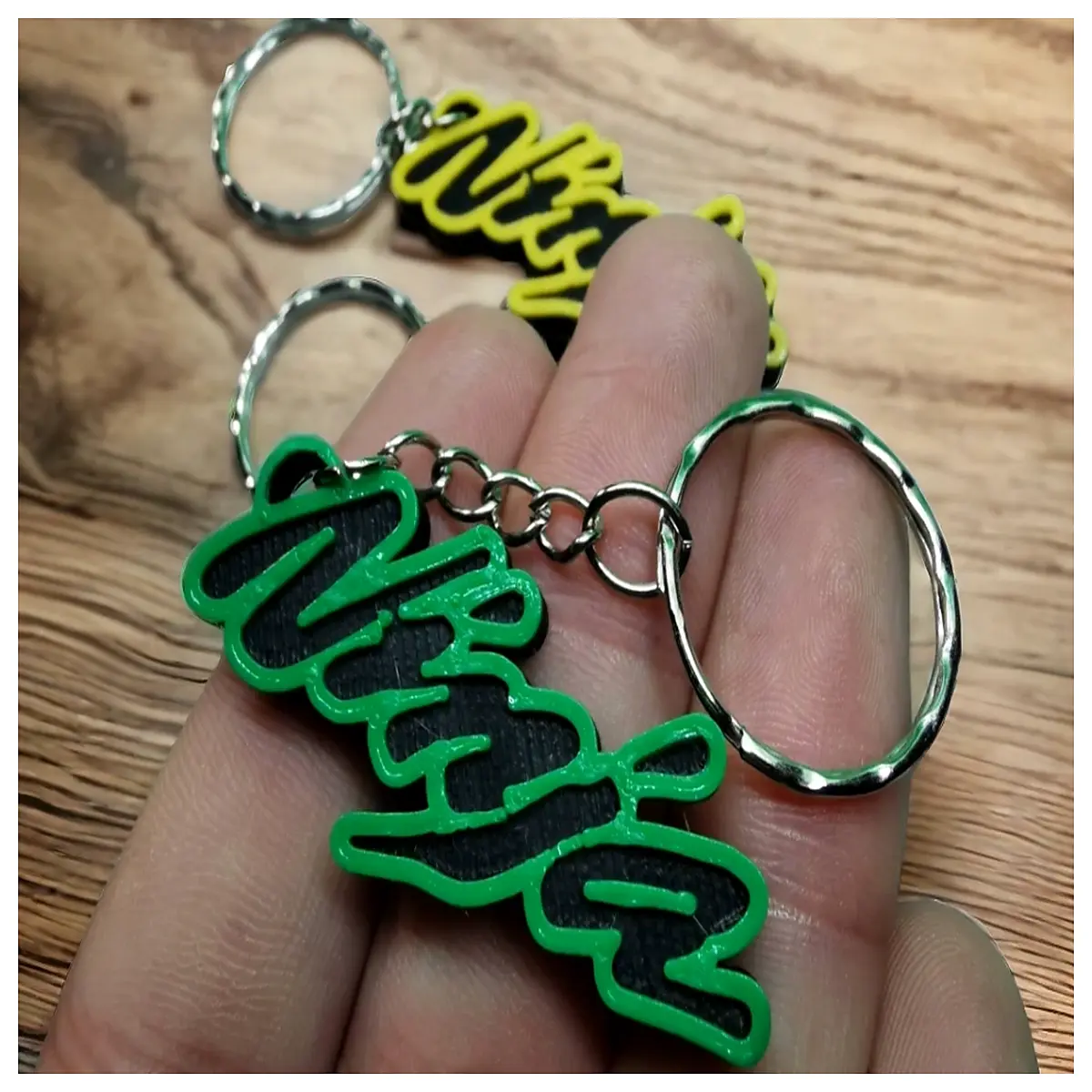 ninja motorcycle keychain metal leather tag biker gift riding gear accessory