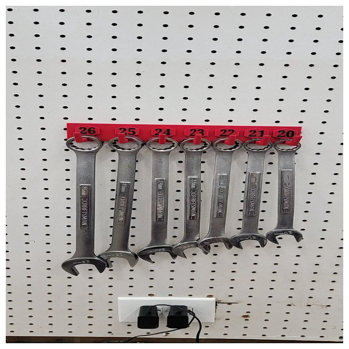 ratchet wrench holder rack organizer for 20mm and 26mm sockets storage box
