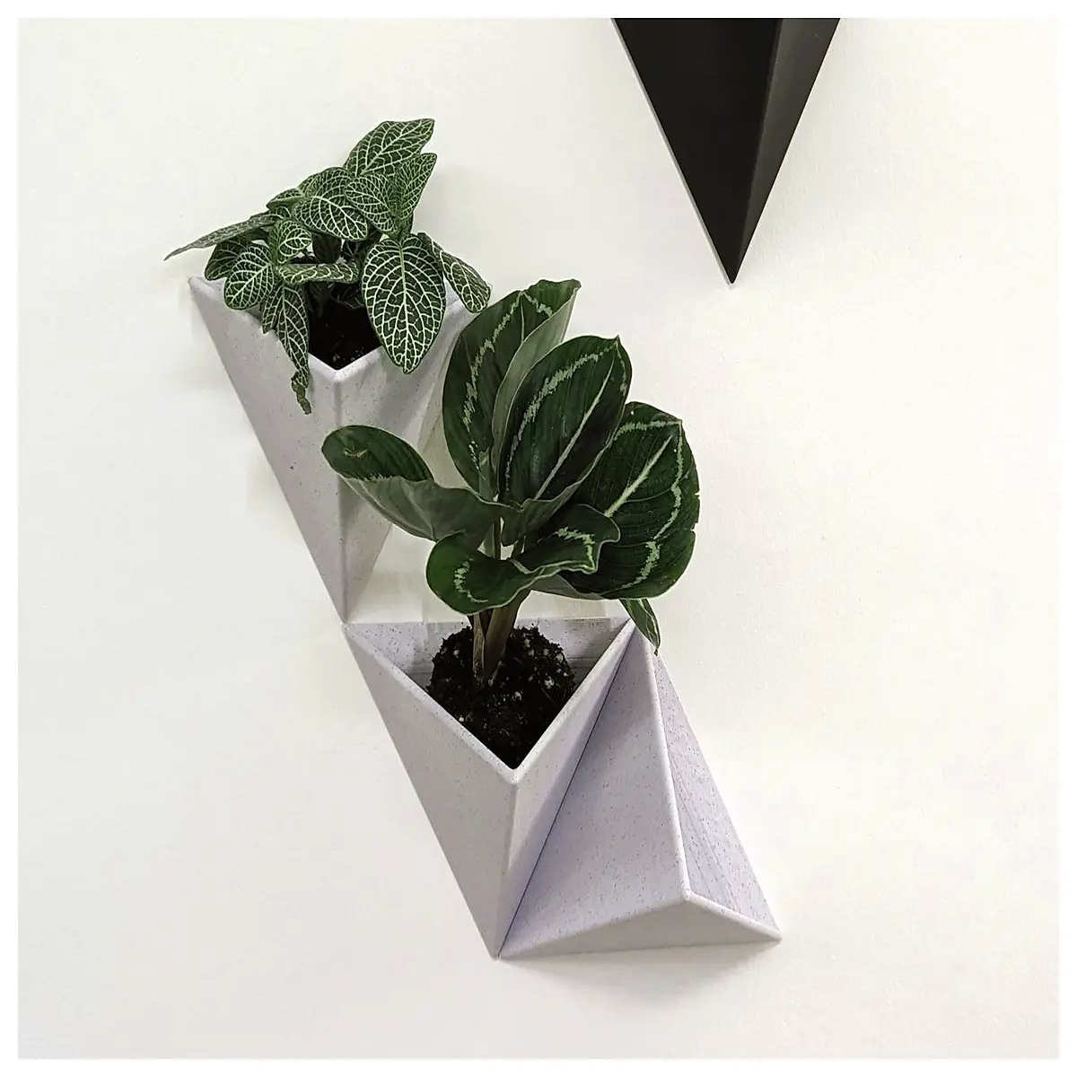 geometric tetrahedron planter pot modern minimalist succulent vase home decor