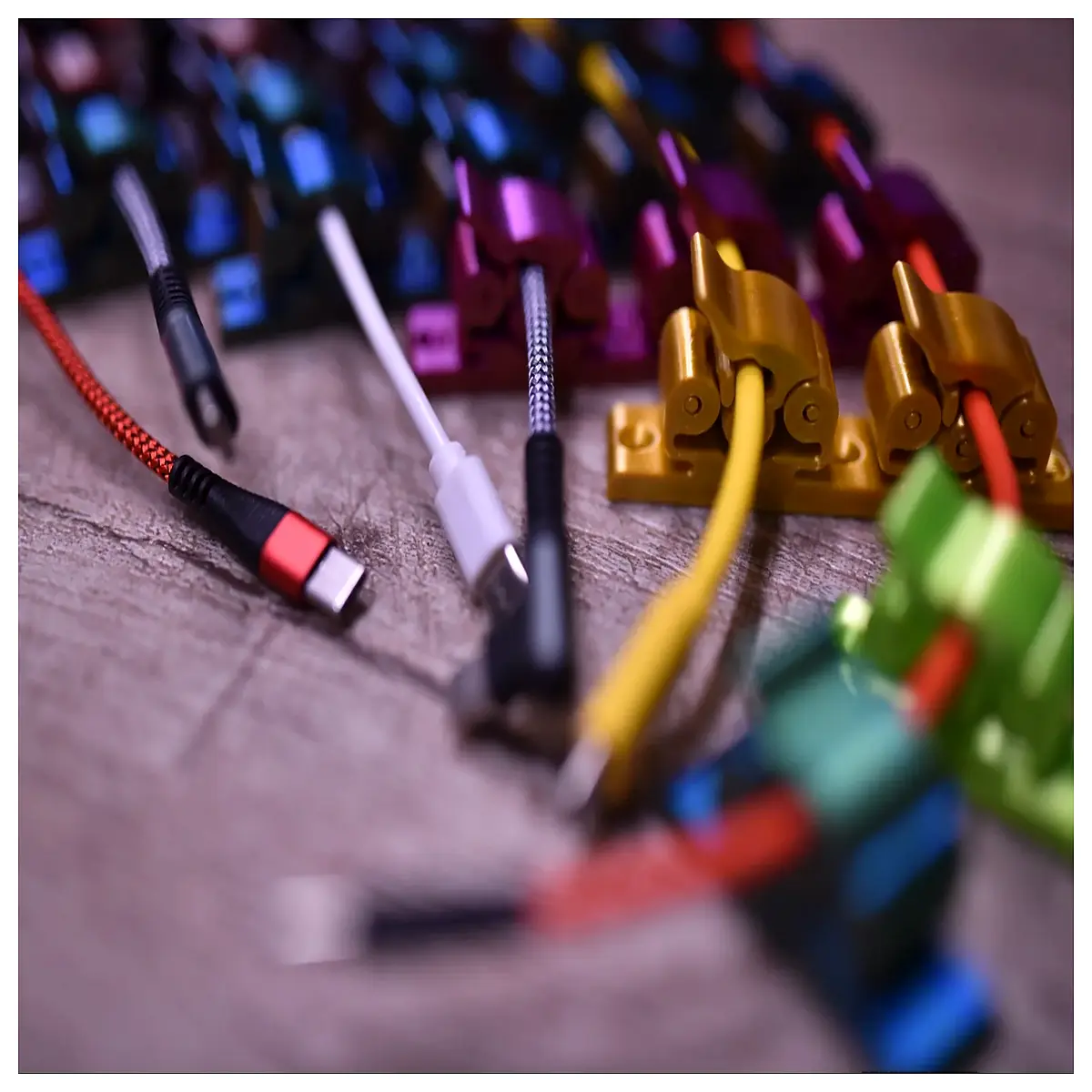 duty double sided clips with holes for hanging quick release fasteners for cables bags organization
