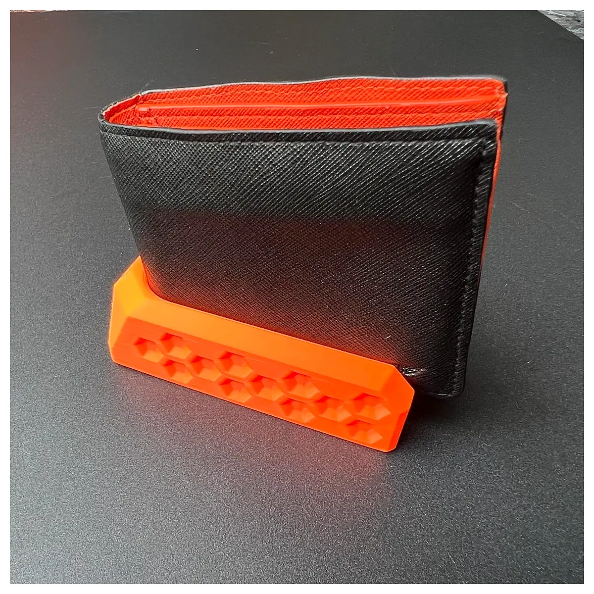 foldable wallet with kickstand phone holder card slot leather clutch for men women