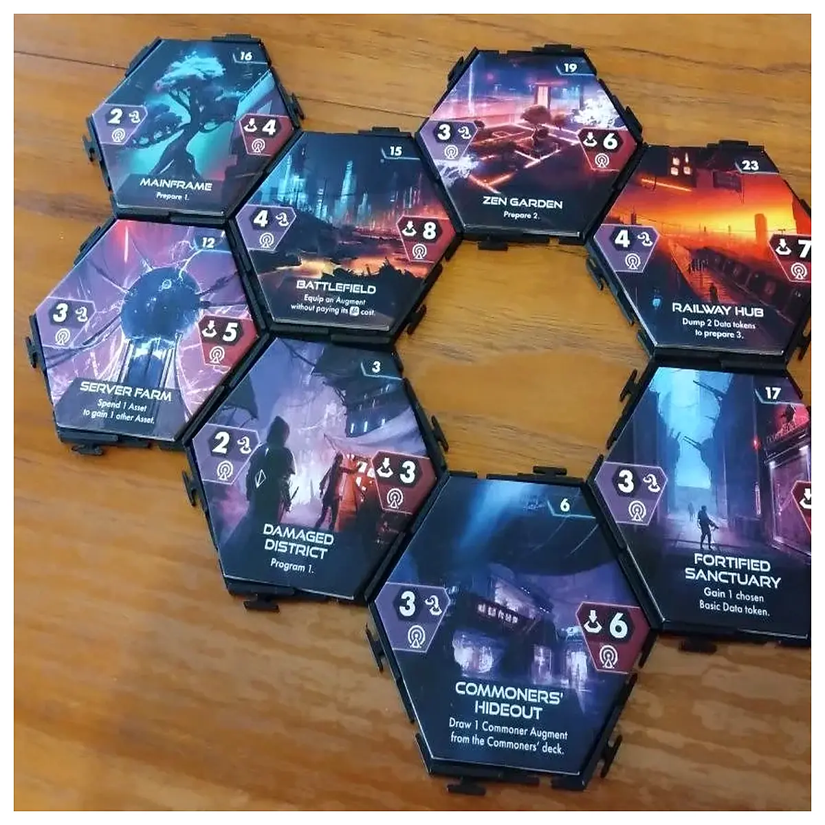 hexagon tile holder for 76 77mm game pieces organizer rack