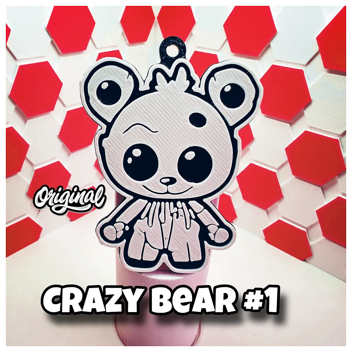 cute bear keyring for women men plush animal bag charm funny cartoon pendant kids friends backpack accessory