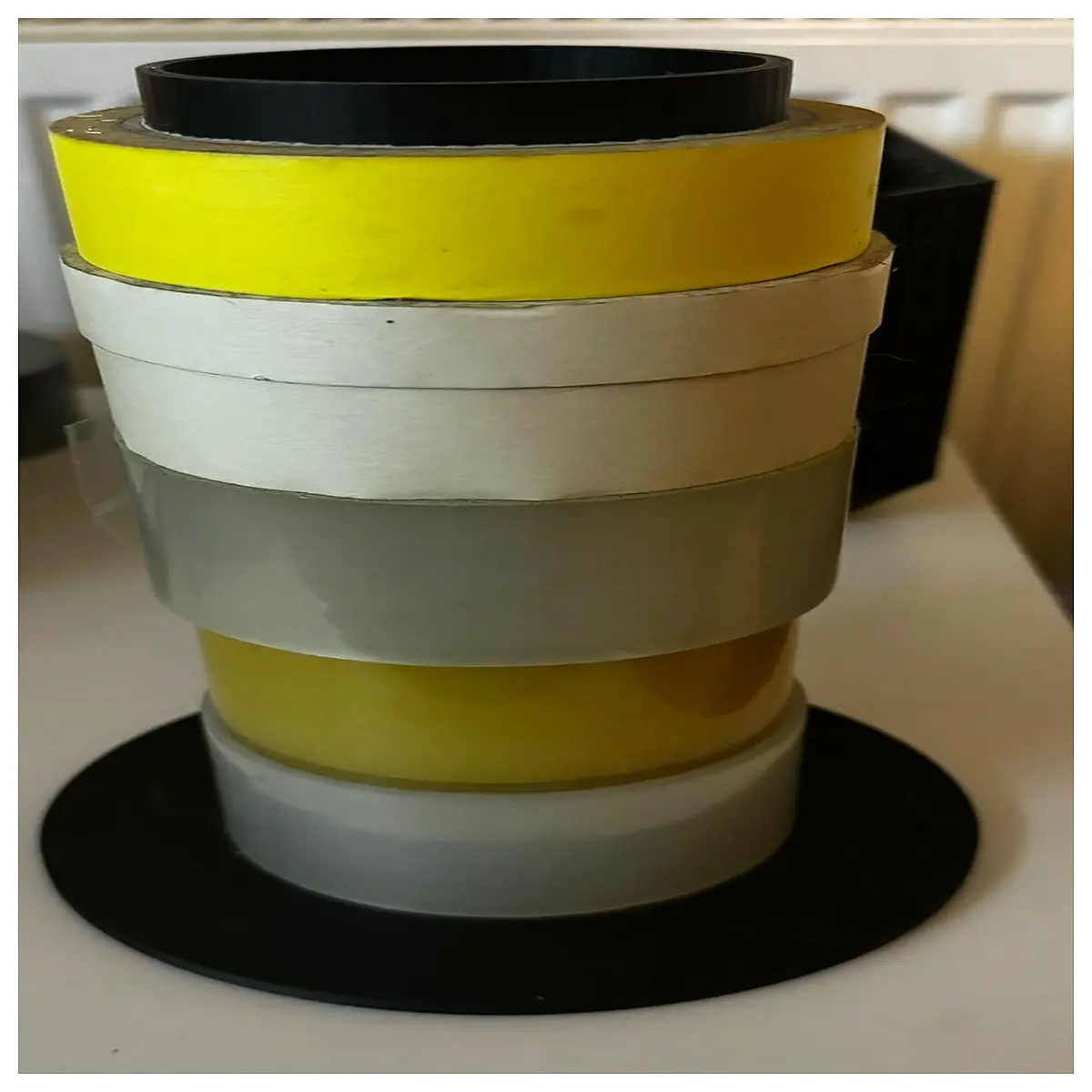 adhesive tape dispenser holder roll organizer desktop storage box for packing tape roll container