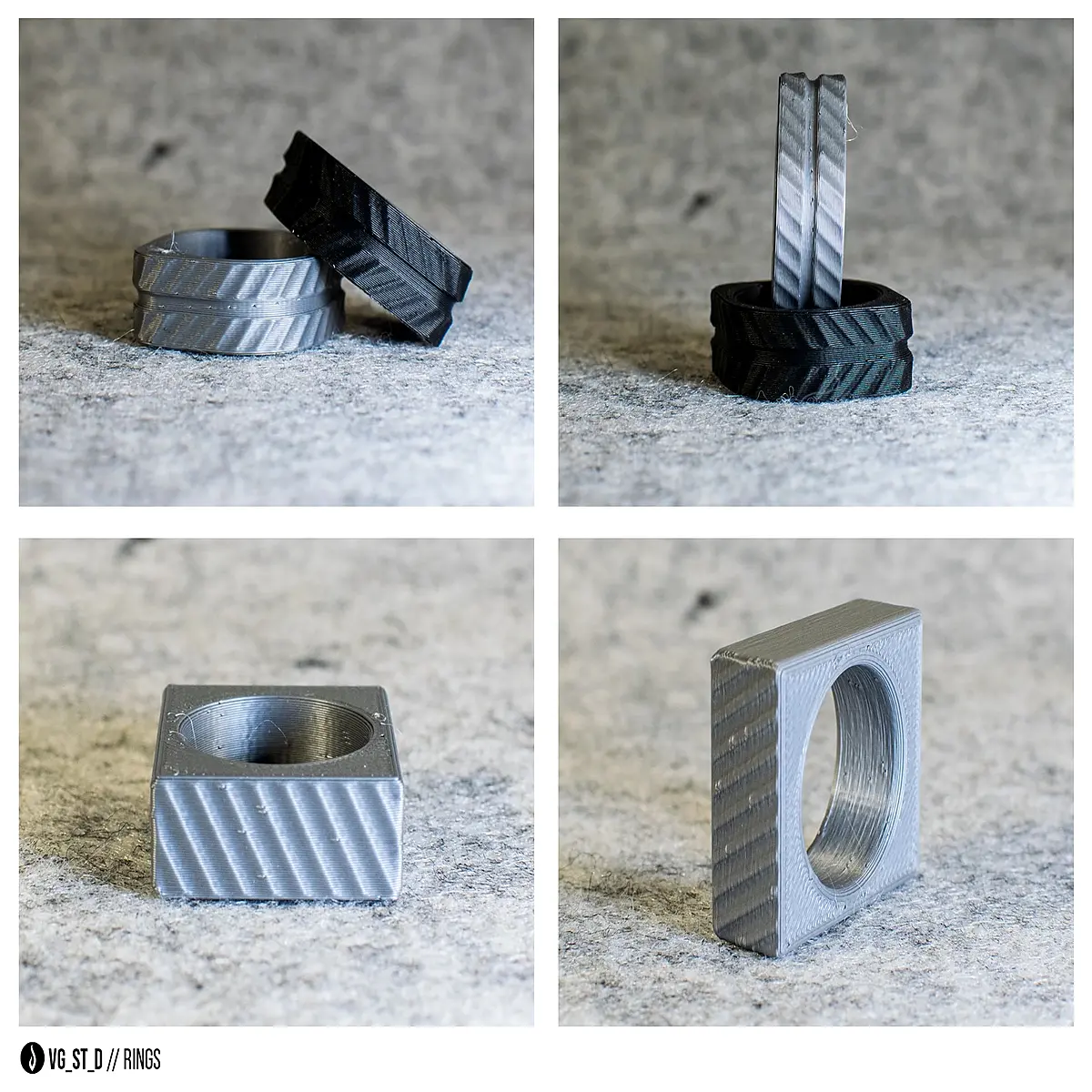 textured ring non traditional shape artisan handmade jewelry geometric design