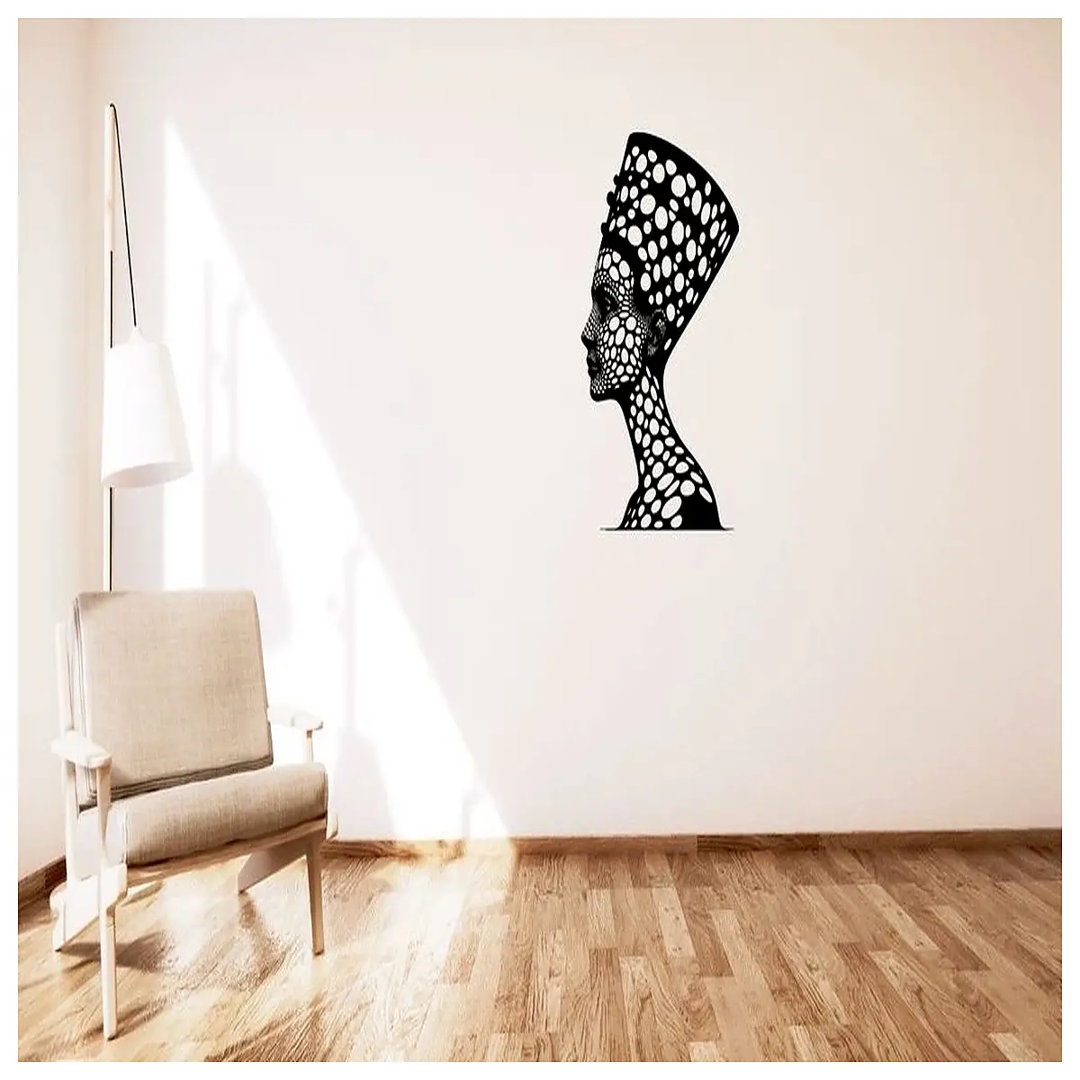 nefertiti voronoi wall art geometric metal sculpture modern abstract home decor living room accent piece