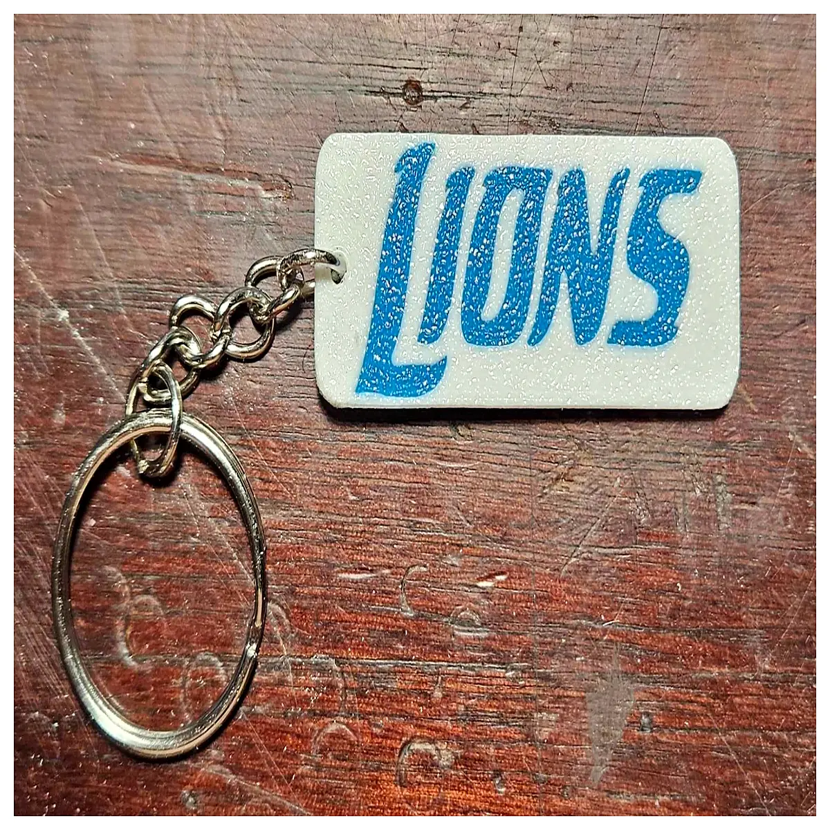 detroit lions keychain metal team gift durable car keys accessory