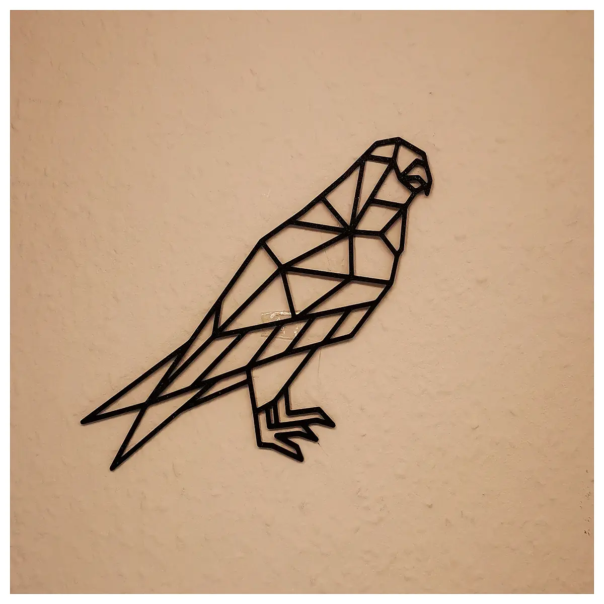parrot origami wall art low poly geometric paper sculpture home decor minimalist bird print