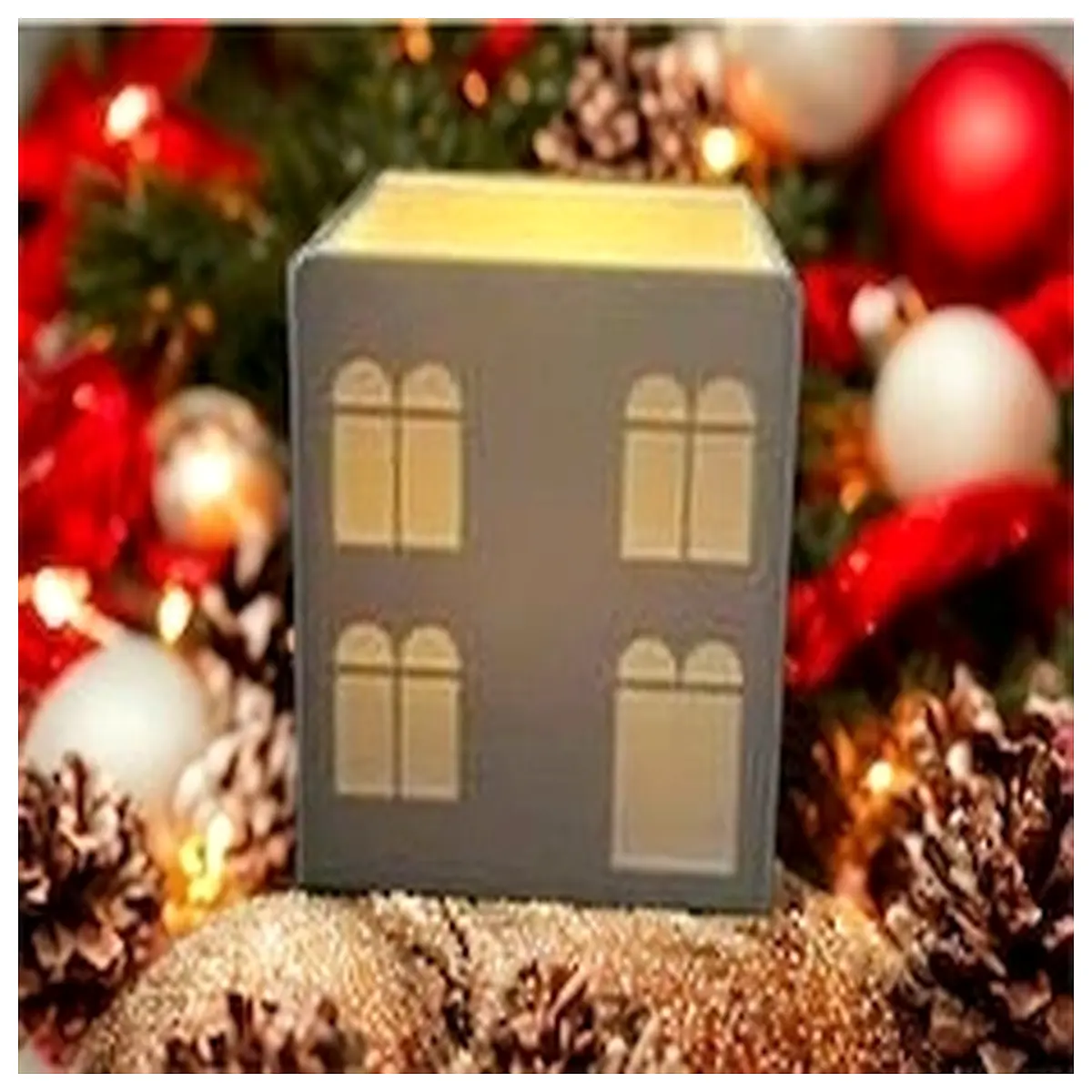 nordic christmas candle shadow box home decor cozy winter ambiance table centerpiece holiday party decoration