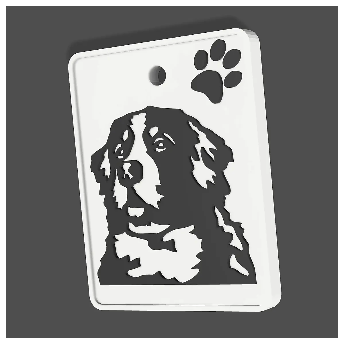 bernese mountain dog keychain cute plush dog tag for men women gift
