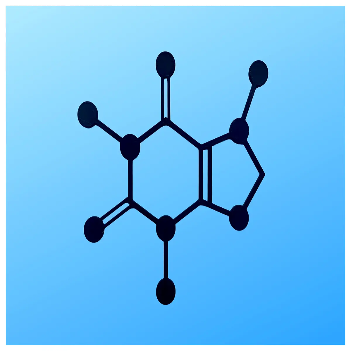 molecular caffeine art print chemistry lab decor molecular structure poster for science classroom coffee molecule canvas wall art