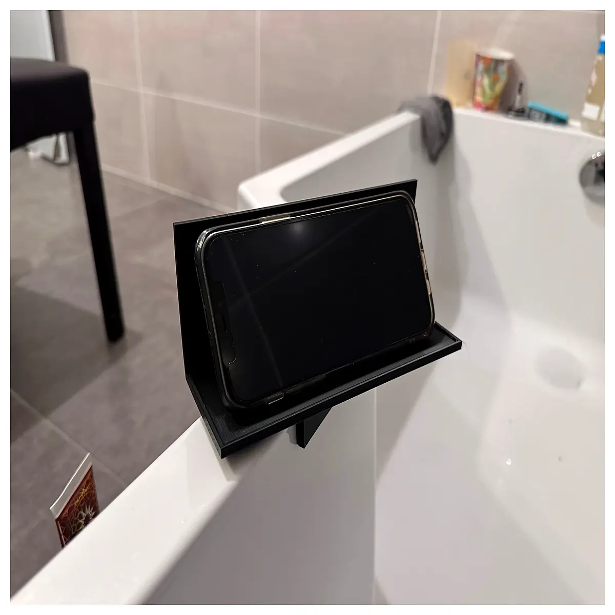 adjustable phone holder for bathtub waterproof floating device bath accessories shower caddy mount