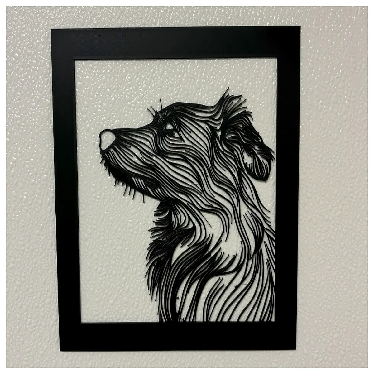 australian shepherd line art wall decor framed poster modern minimalist dog print for living room nursery