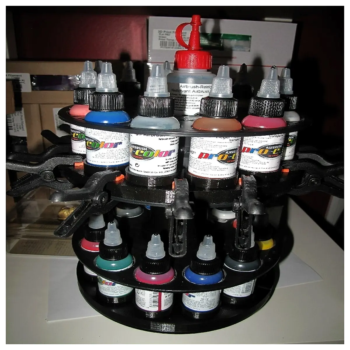 airbrush paint storage organizer rack case box for hobby supplies