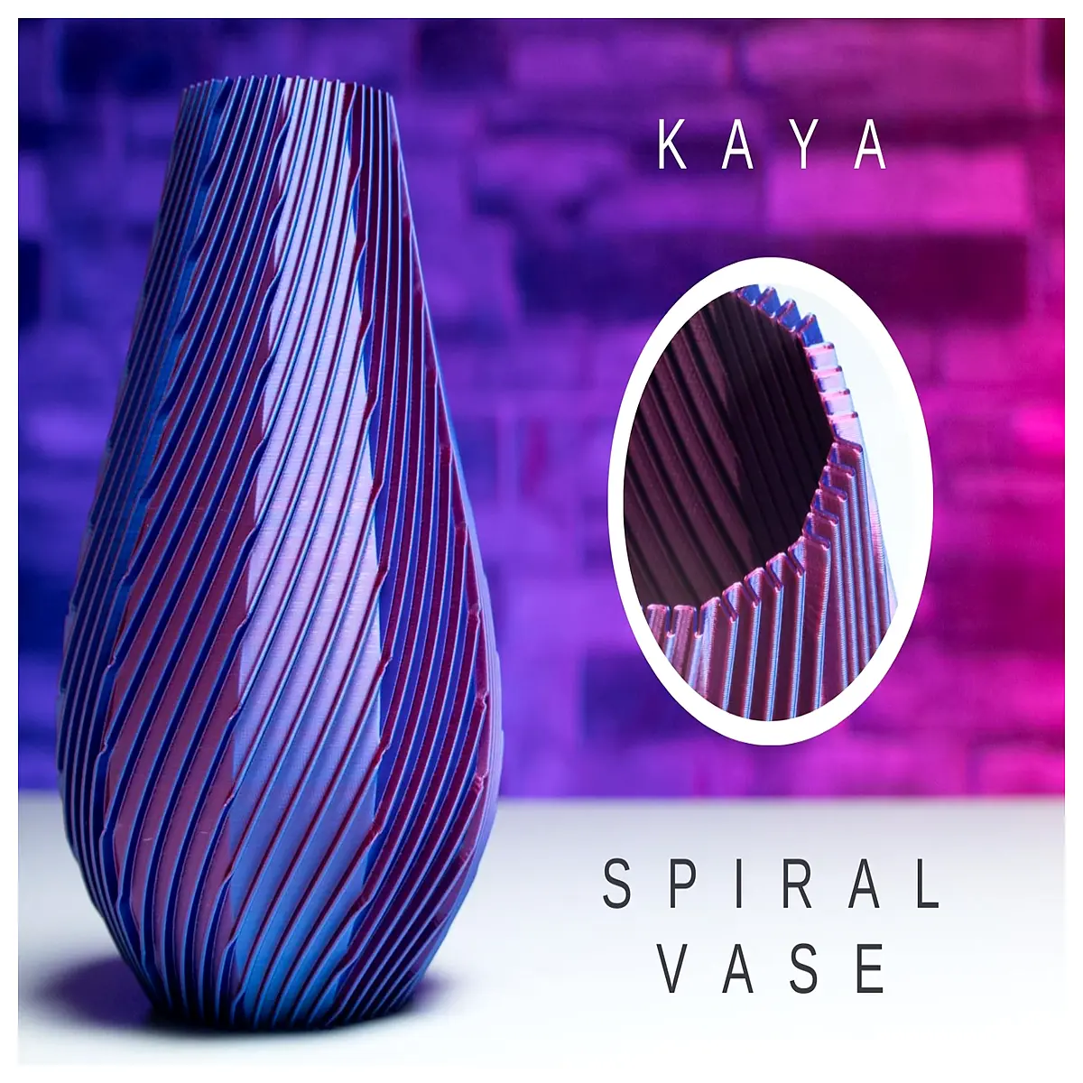 modern printed spiral vase home decor geometric resin planter for dried flowers table centerpiece