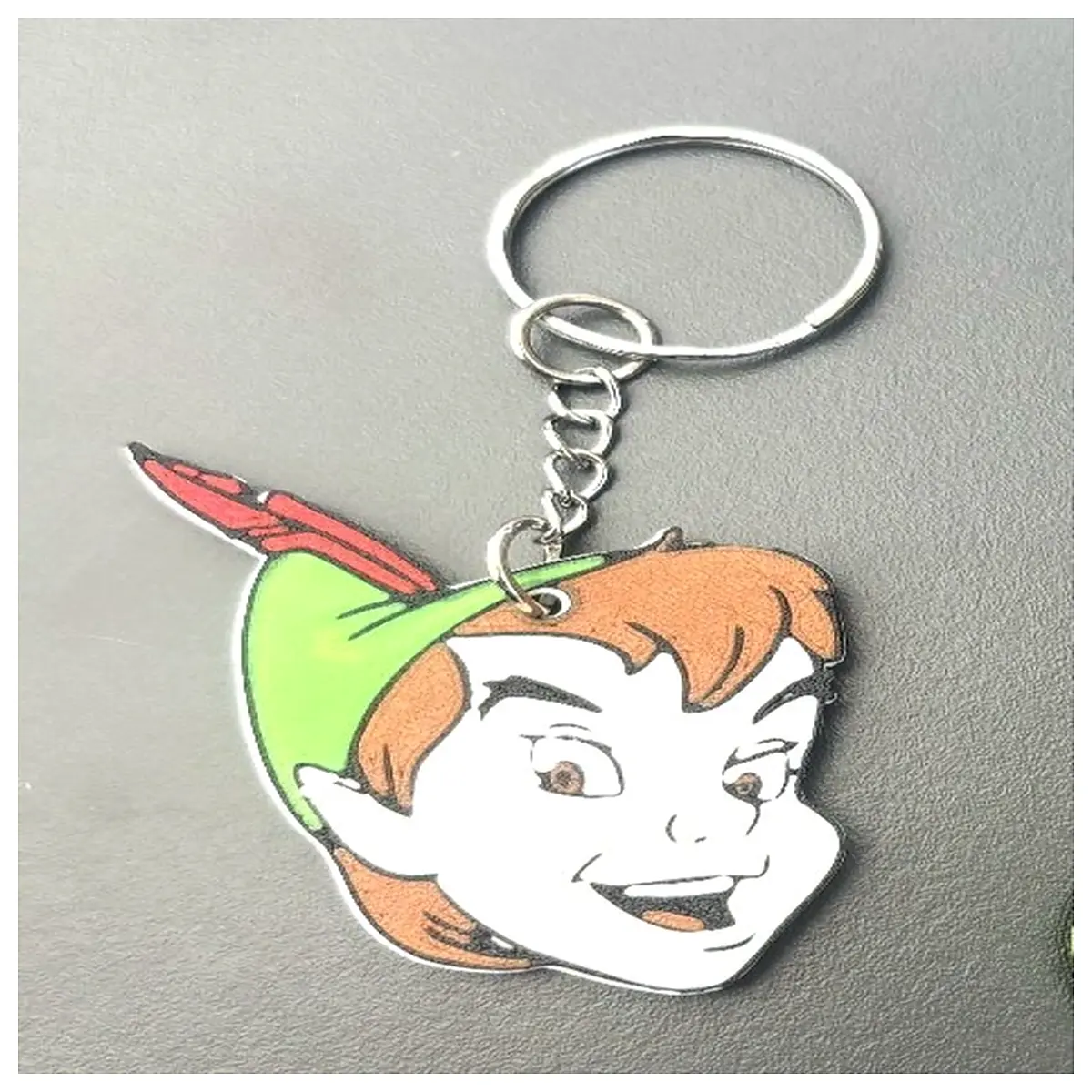 peter pan keychain neverland pirate hook tinkerbell accessory kids bag charm style metal pendant