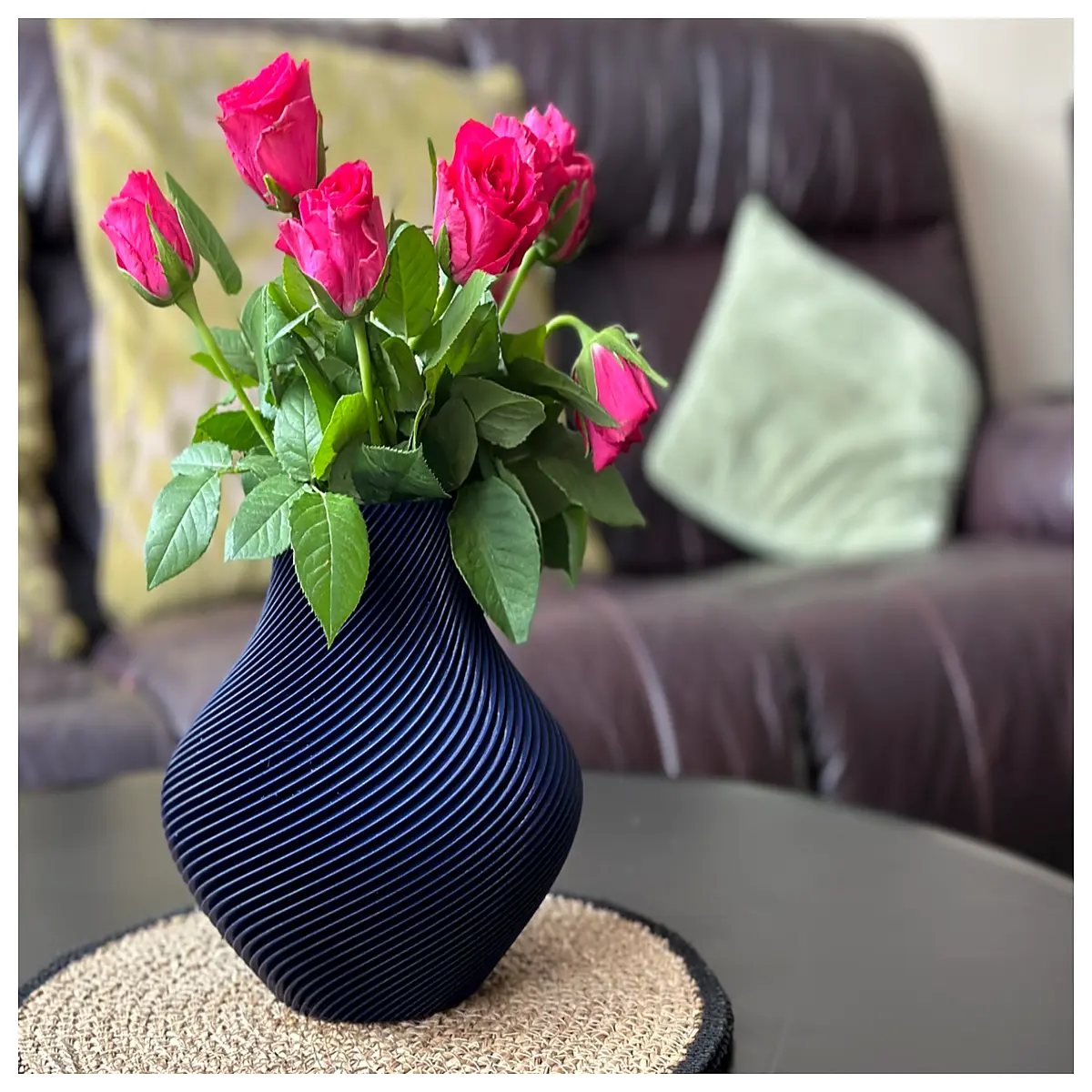 modern wavy glass vase for fresh flowers curved stemless home decor centerpiece