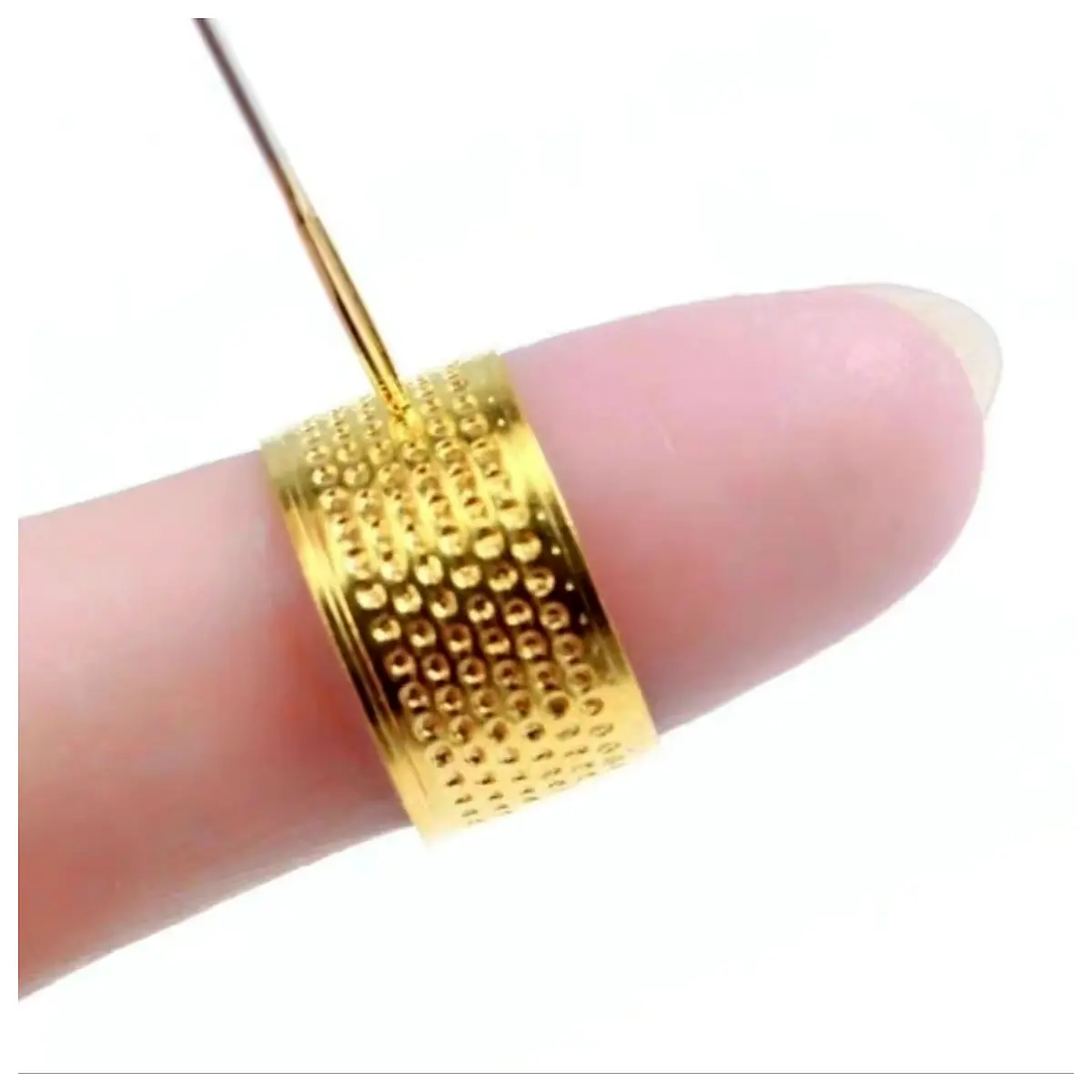 sewing thimbles for hand stitching leather metal finger guard protection needle pusher crafting tools