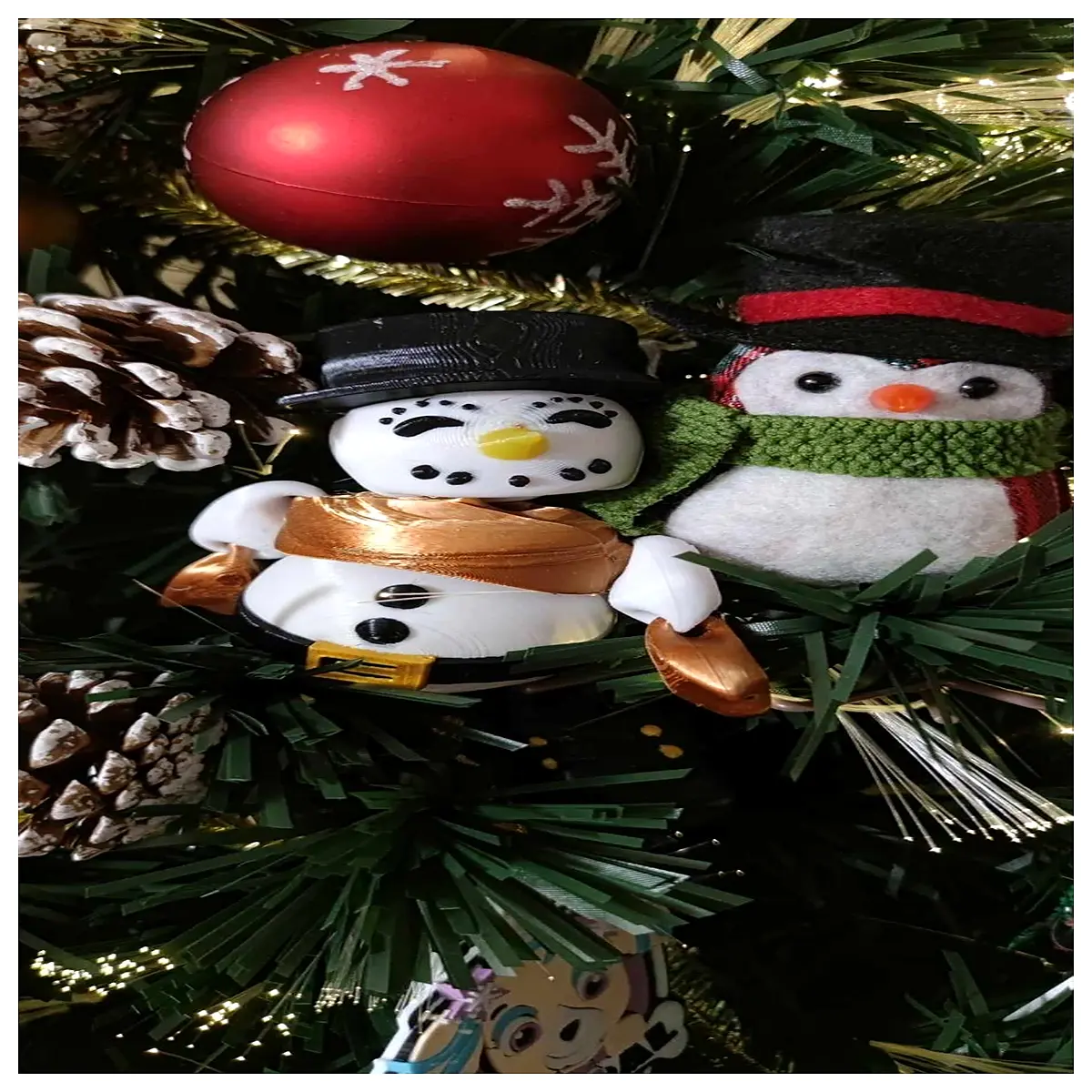 white snowman decoration for christmas tree festive winter holiday home decor cute plush or ceramic santa companion gifts