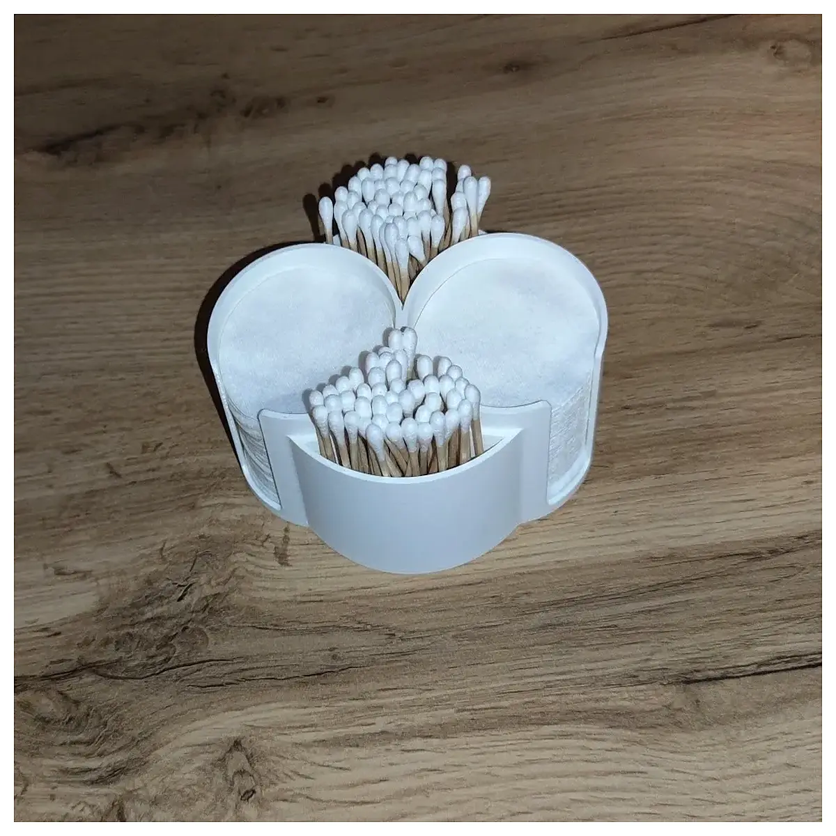 cotton swab holder organizer desktop makeup cotton ball dispenser box storage case