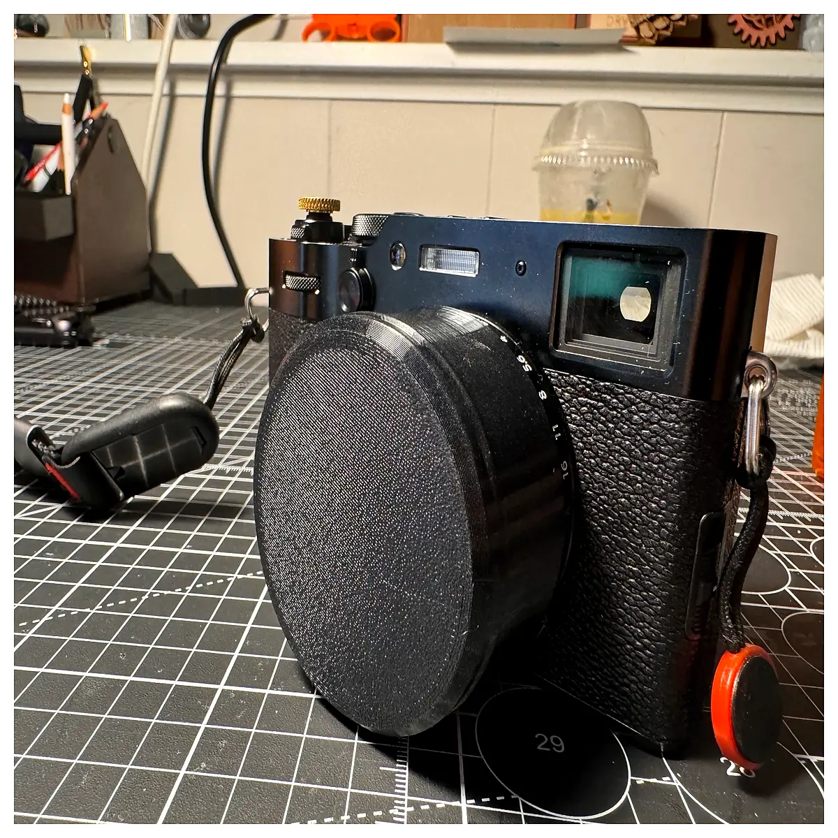 lens cap for fuji x100 series with filter adapter ring mount protection