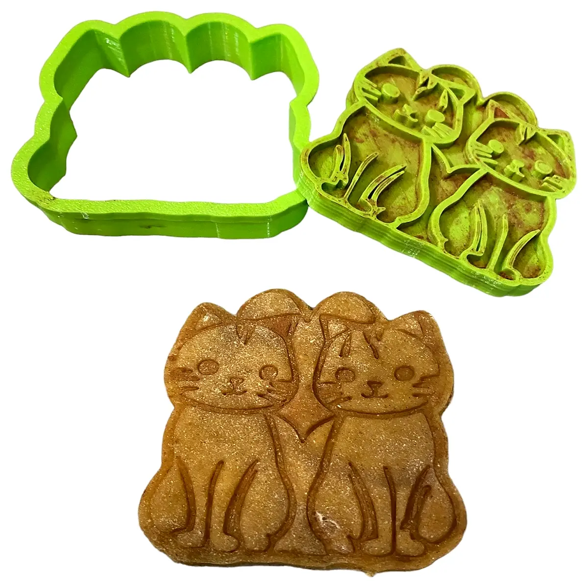 cat shaped cookie cutter for valentines day baking paw print biscuit cute animal pastry stamp for homemade treats