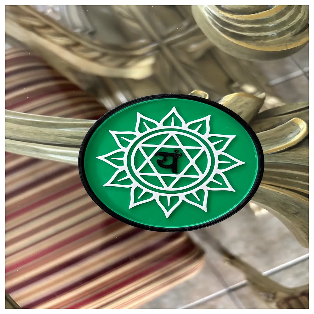 chakra glass healing crystal holder for home decor