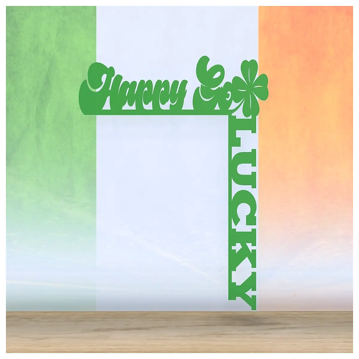 st patricks day shamrock door corner flag lucky charm green decor garden yard