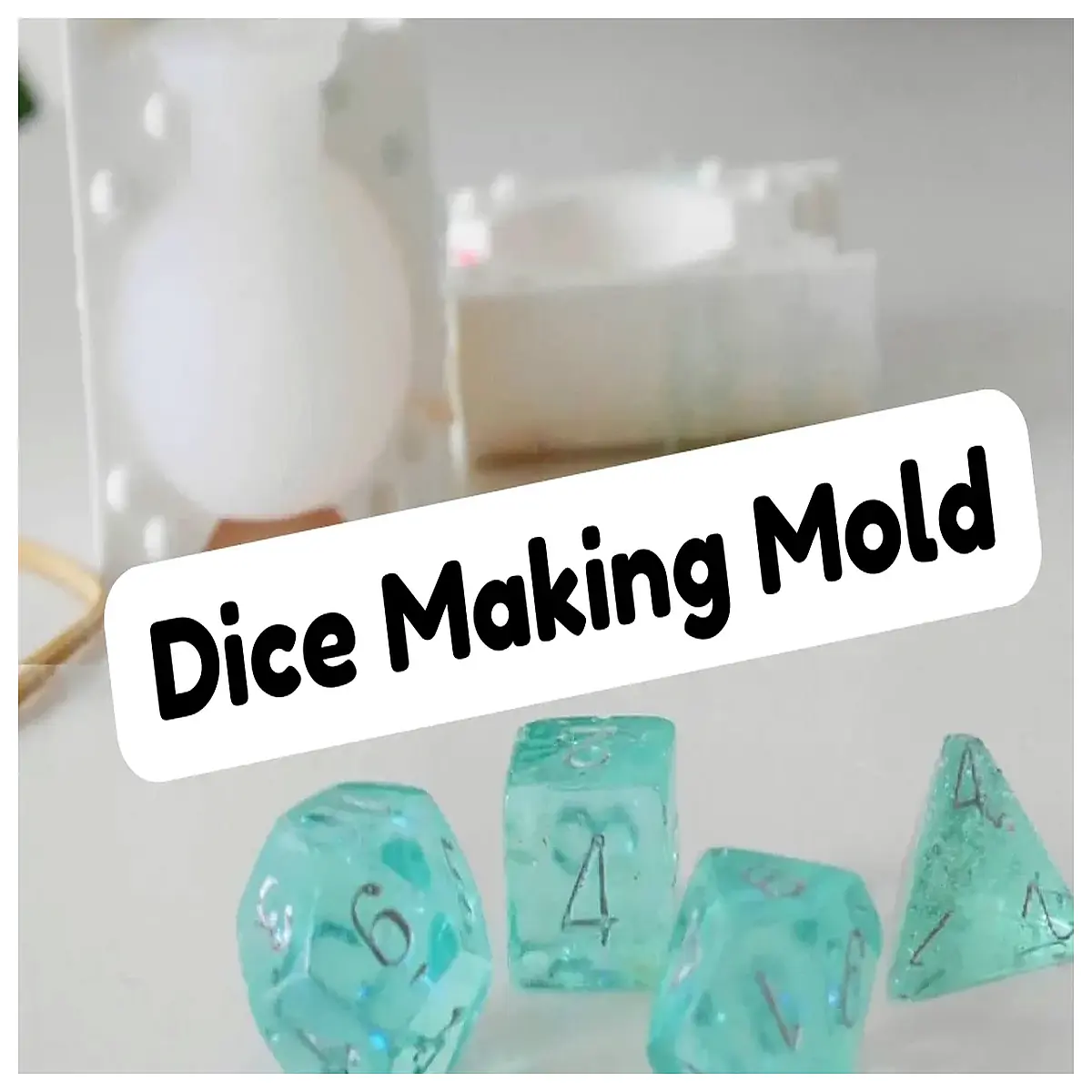 dice jig for resin casting polyhedral d6 d20 template diy tabletop rpg crafting tools