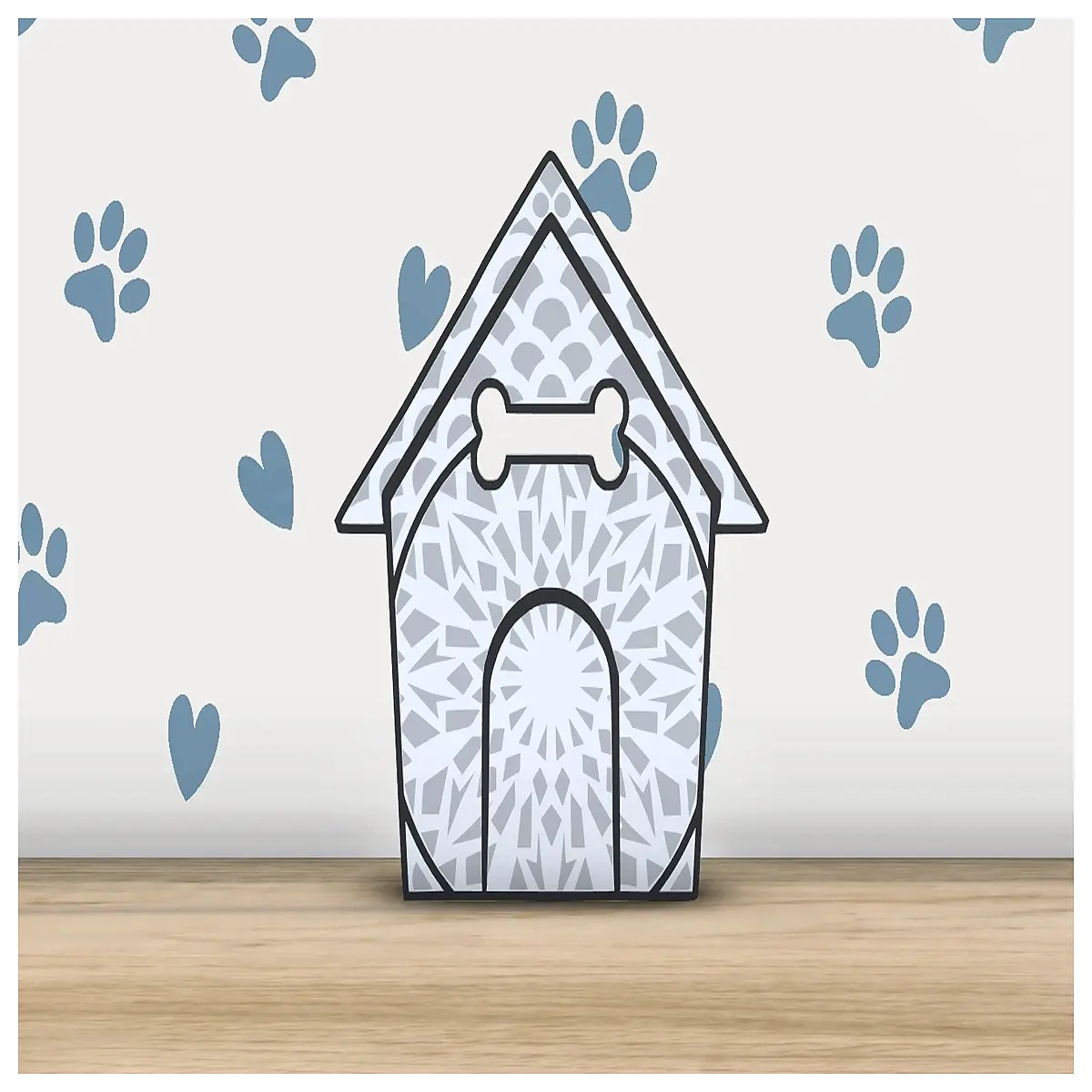 mandala pattern dog house outdoor waterproof pet shelter garden decor