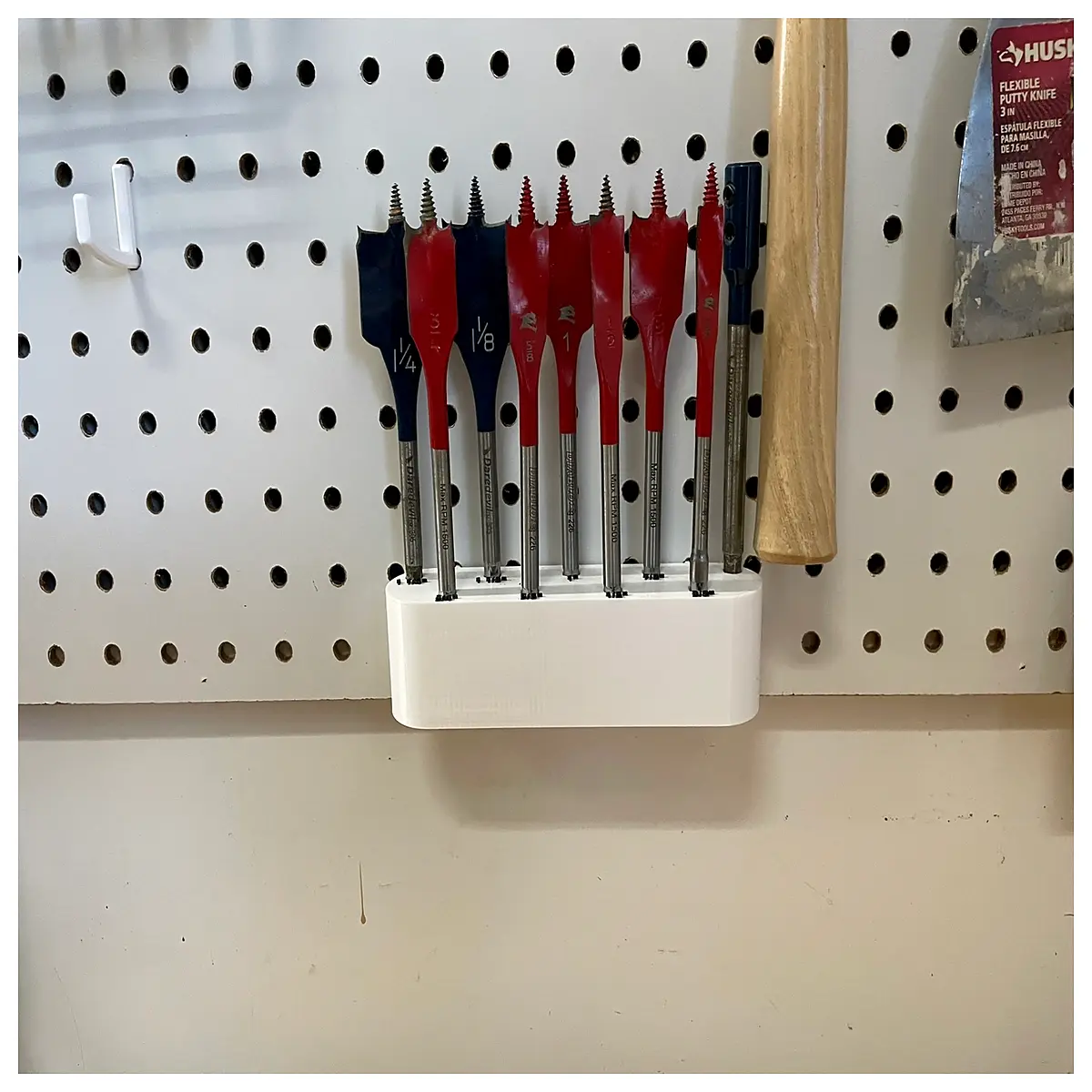 flat chisel drill bit rack organizer storage holder for masonry tools wall mount