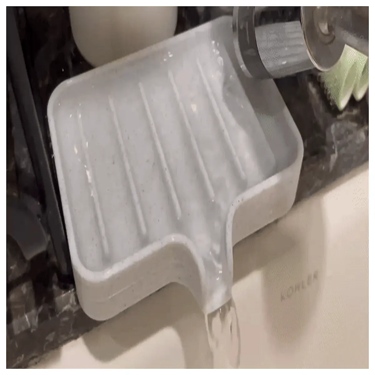 drainage soap dish bathroom counter holder with lid drip tray for bar soap
