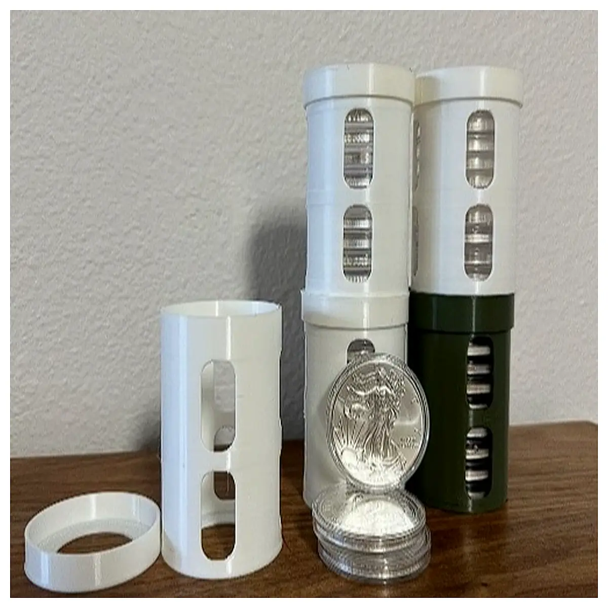 coin storage tubes bulk roll holders for silver dollars numismatic supply cases protective plastic coin rolls