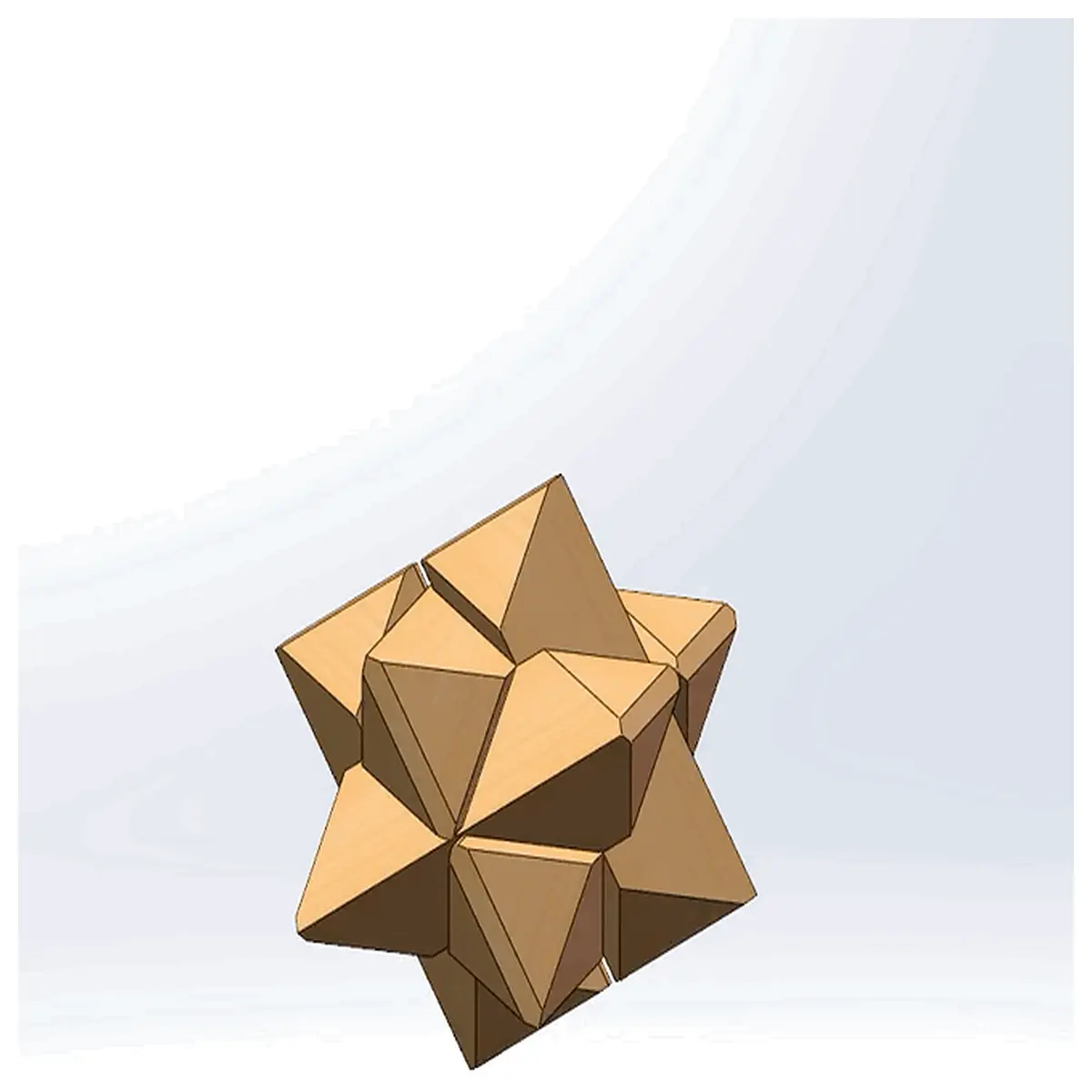 wooden brain teaser puzzle octahedron ball no2 disassembly assembly game for adults kids stress relief gift
