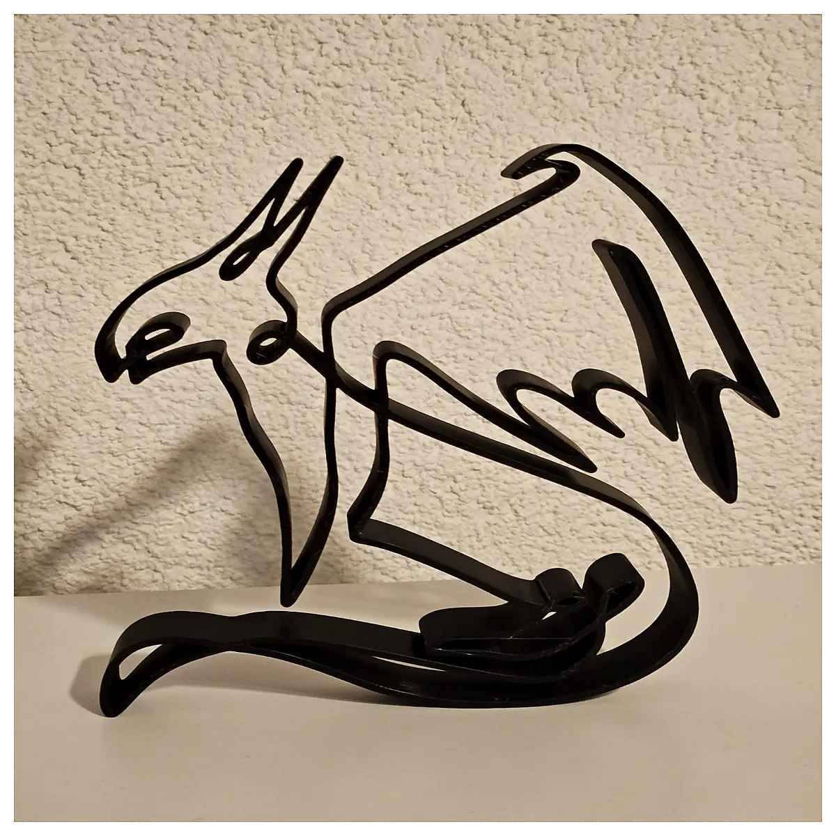 cute dragon line art phone holder cartoon character desk accessory for tablet support gift