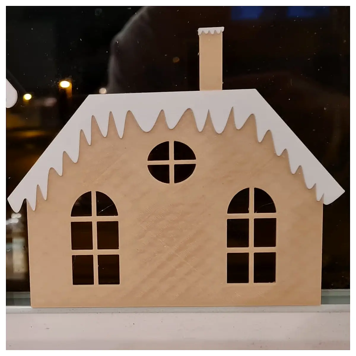 expandable wooden cabin decoration folding xmas house ornament for tree space saving holiday piece