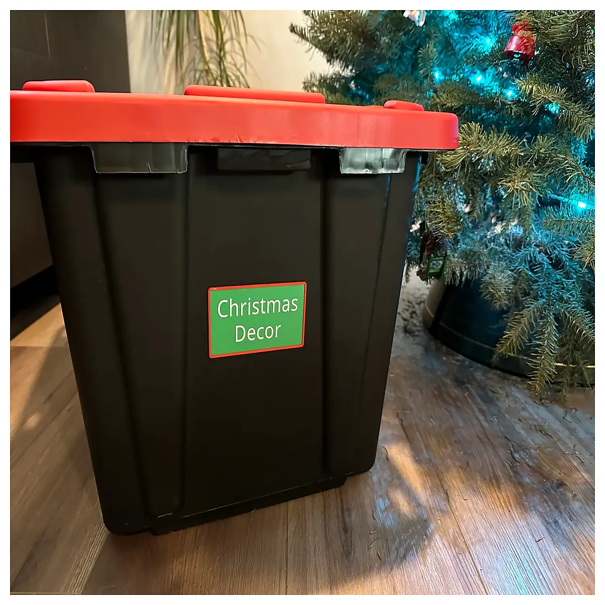 christmas storage box labels for wire lights holiday decor organizer tags