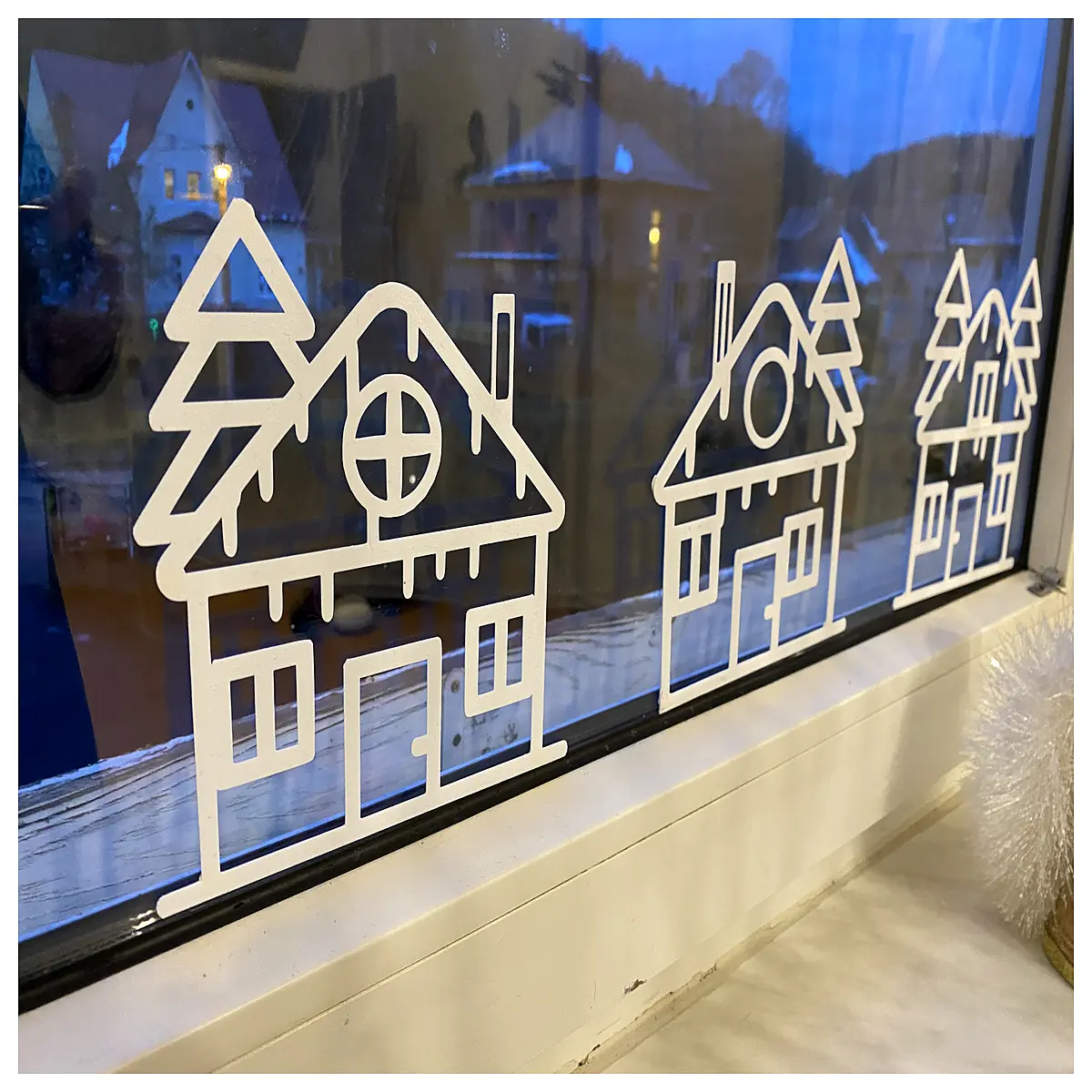 winter window decor for home cozy holiday atmosphere festive glass art