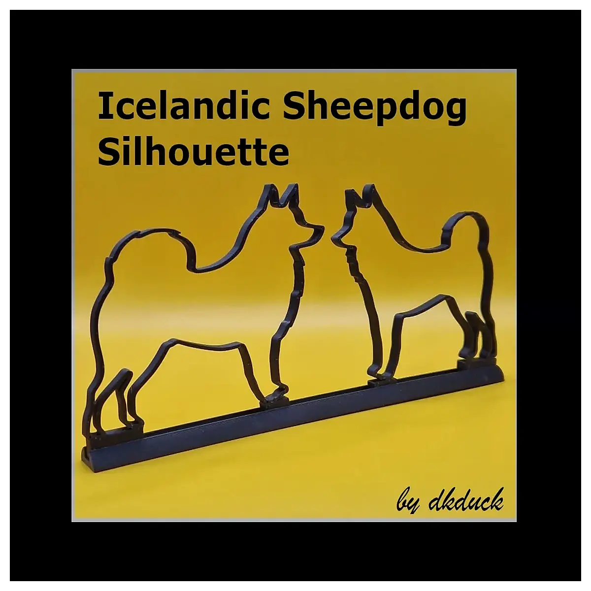 icelandic sheepdog silhouette wall art nordic minimalist dog shadow decor scandinavian husky style home accent