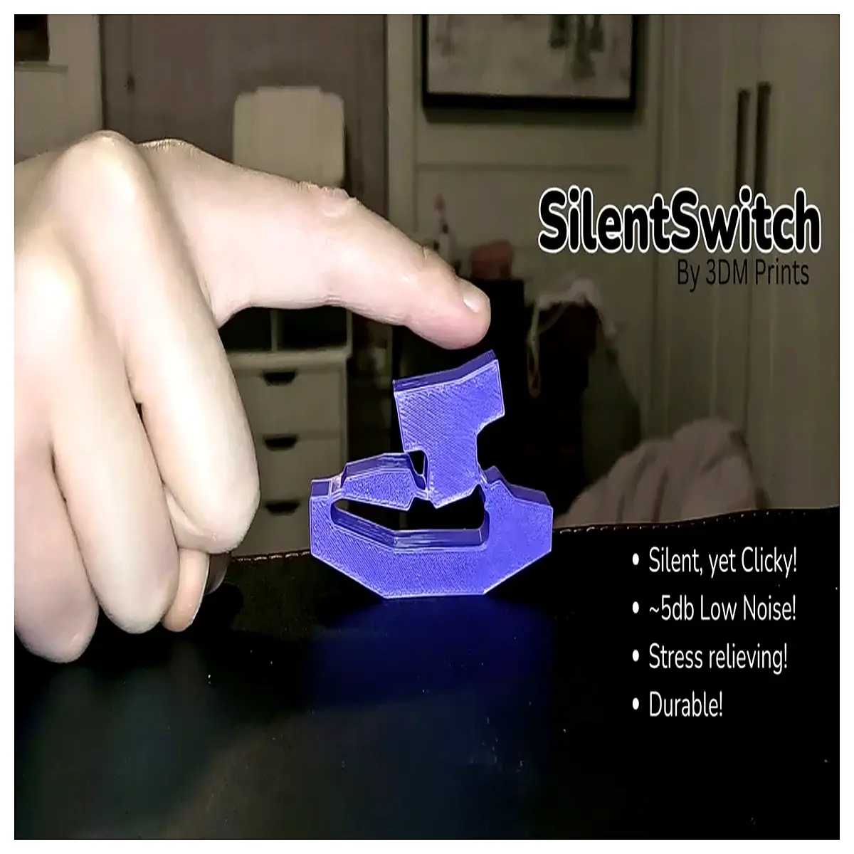 silent fidget switch clicker no noise stress relief toy for anxiety and sensory regulation
